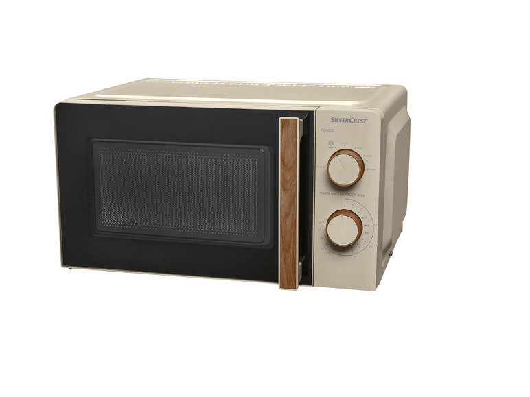 SILVERCREST® KITCHEN TOOLS Mikrowelle SMWH 700 B2, taupe, Holzedsign Super Rabatt