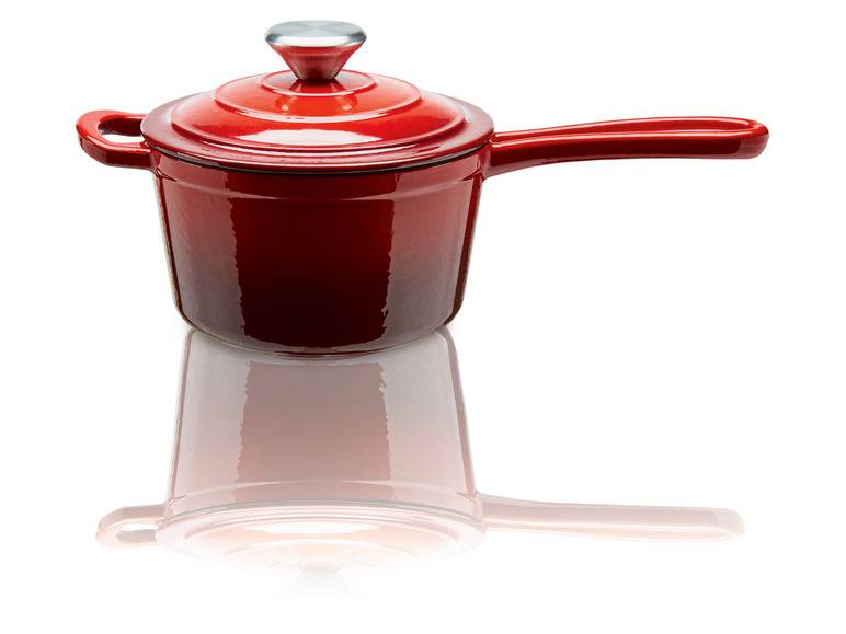 ERNESTO® Stielkasserolle Gusseisen emailliert, 1,5L Begrenzt auf 3 Tage