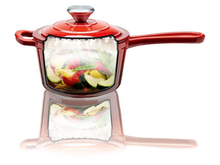 ERNESTO® Stielkasserolle Gusseisen emailliert, 1,5L Begrenzt auf 3 Tage