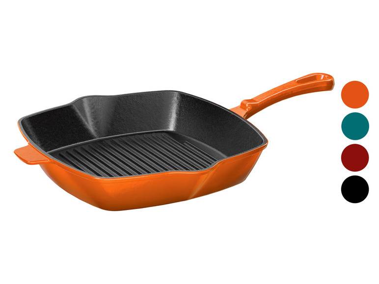 ERNESTO® Gusseisen-Grillpfanne, 24,5 x 24,5 cm, gerillt Angebote