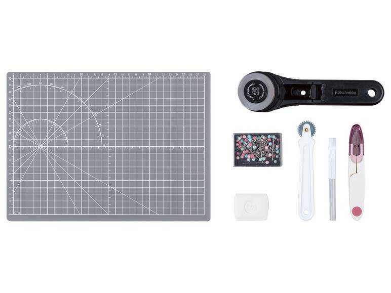 crelando® Profi-Schneiderset / Nähgarn-Kollektion / Schneidematte mit Zubehör Schlussverkauf