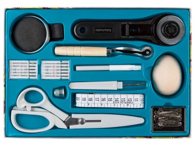 crelando® Profi-Schneiderset / Nähgarn-Kollektion / Schneidematte mit Zubehör Schlussverkauf