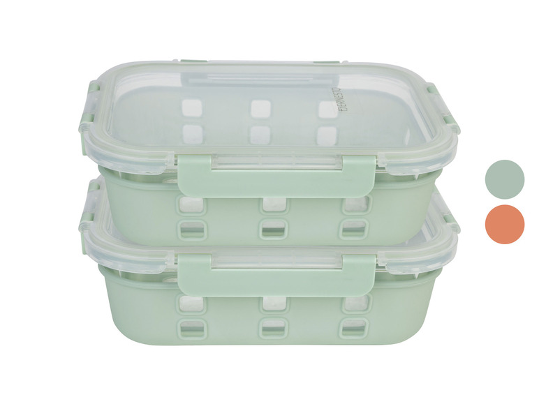 ERNESTO® Glas-Frischhaltedosen-Set, 2 Stück Fabrikverkauf