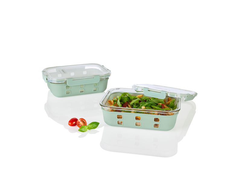 ERNESTO® Glas-Frischhaltedosen-Set, 2 Stück Fabrikverkauf