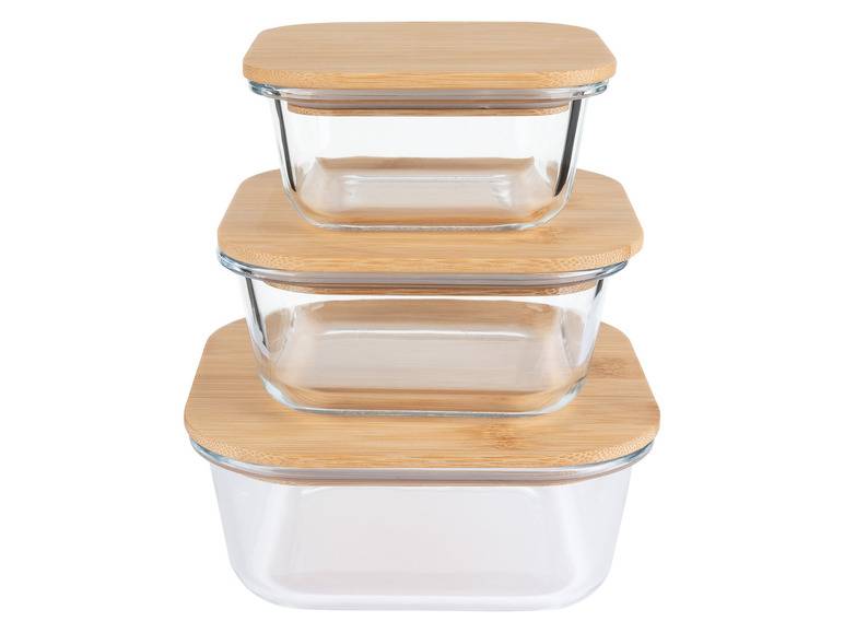 ERNESTO® Glas-Aufbewahrungsdosen-Set, mit Bambusdeckel Fabrik Onlineshop