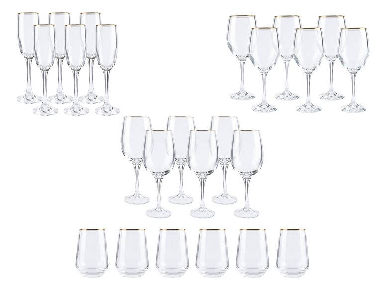 ERNESTO® Glas Set, 6-teilig, mit Goldrand Sonderangebote