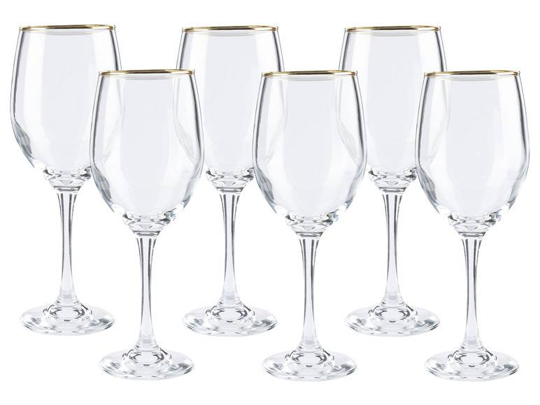 ERNESTO® Glas Set, 6-teilig, mit Goldrand Sonderangebote