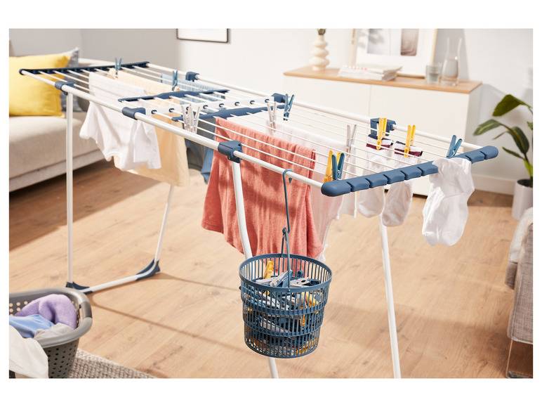 LIVARNO home Wäscheklammern / Teleskopkörbchen mit Wäscheklammern Sonderangebot der Fabrik