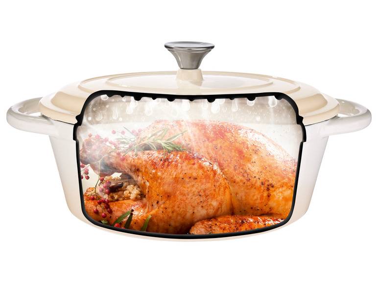 LIVARNO home Gusseisen-Bräter, mit Drop-System, 3,8 l Black Friday Preise
