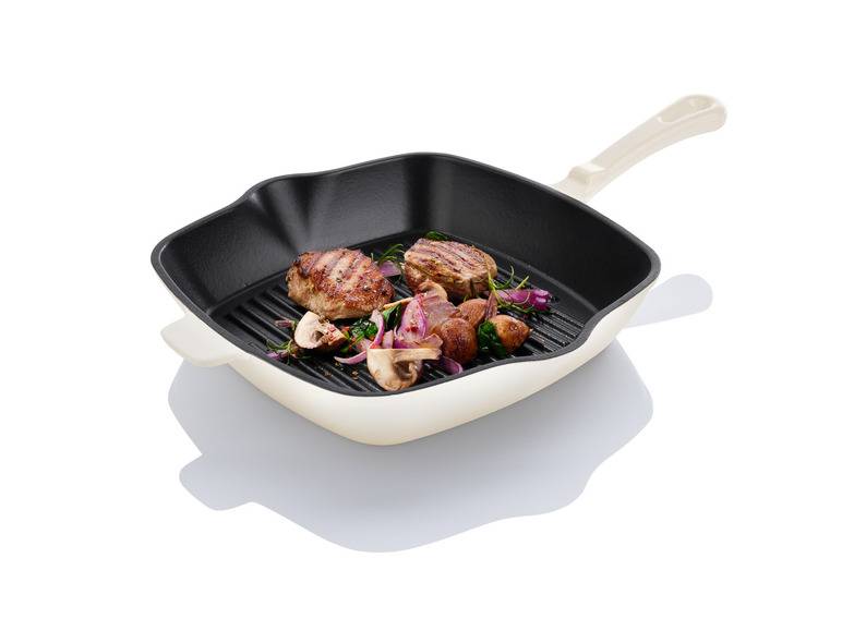 LIVARNO home Gusseisen-Grillpfanne, mit beidseitigem Ausgießer Im Verkauf