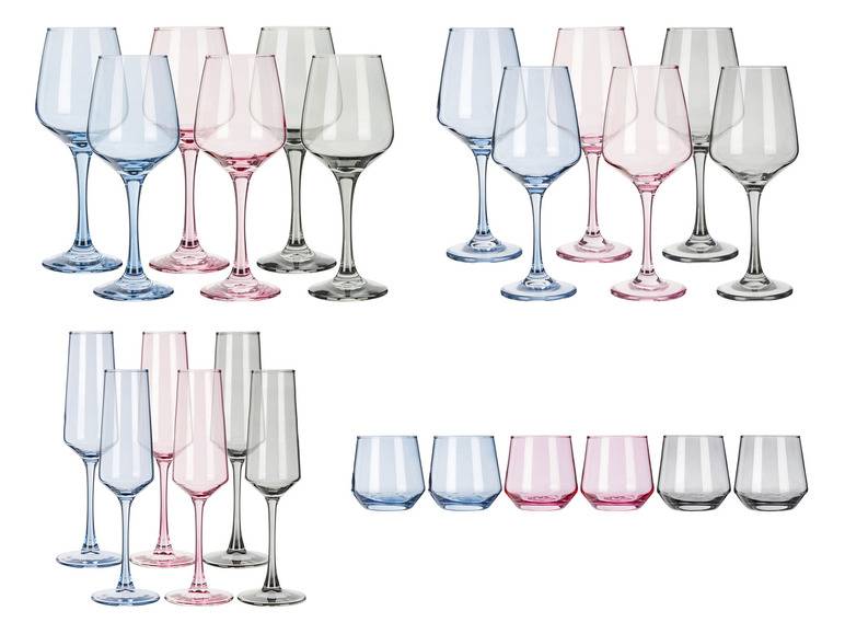 ERNESTO® Wein- / Wassergläser-Set, Bunt, 6 Stück Lagerräumung