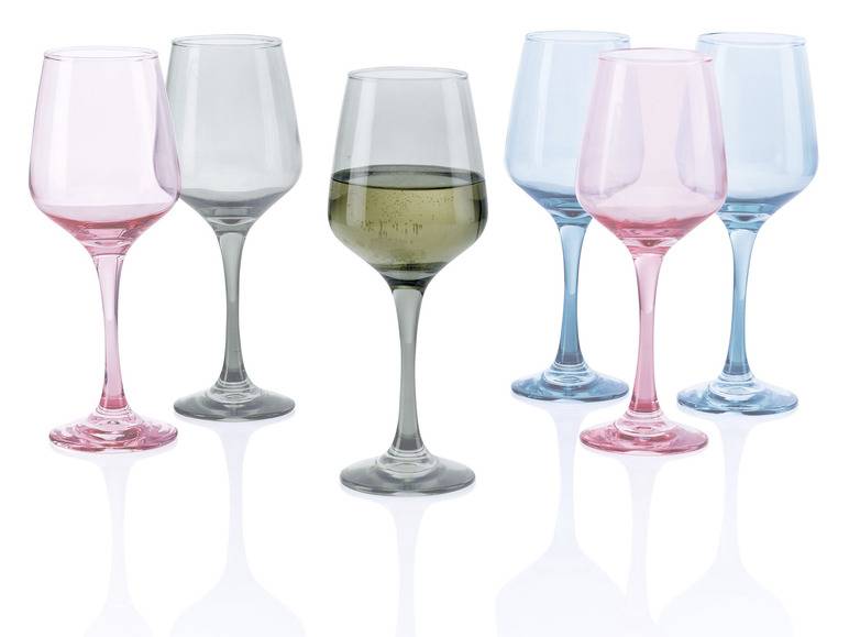 ERNESTO® Wein- / Wassergläser-Set, Bunt, 6 Stück Lagerräumung