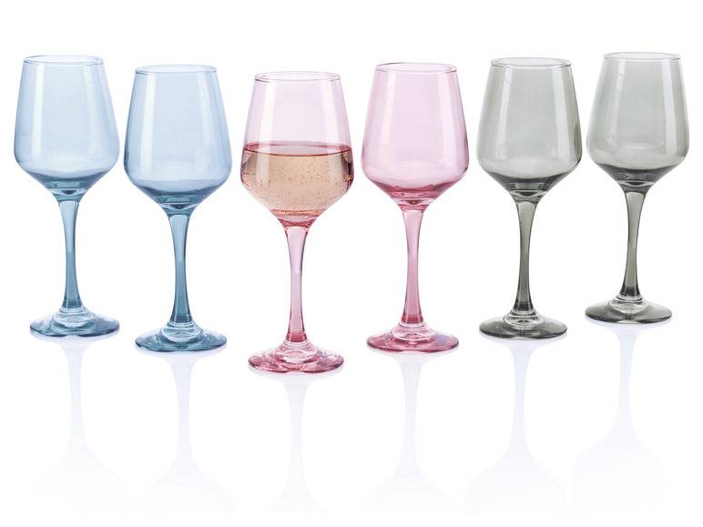 ERNESTO® Wein- / Wassergläser-Set, Bunt, 6 Stück Lagerräumung