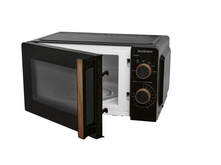 SILVERCREST® KITCHEN TOOLS Mikrowelle SMWH 700 B2, schwarz, Holzdesign Exklusive Angebote