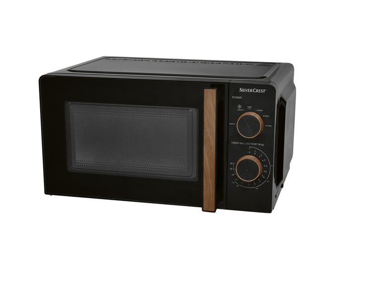 SILVERCREST® KITCHEN TOOLS Mikrowelle SMWH 700 B2, schwarz, Holzdesign Exklusive Angebote