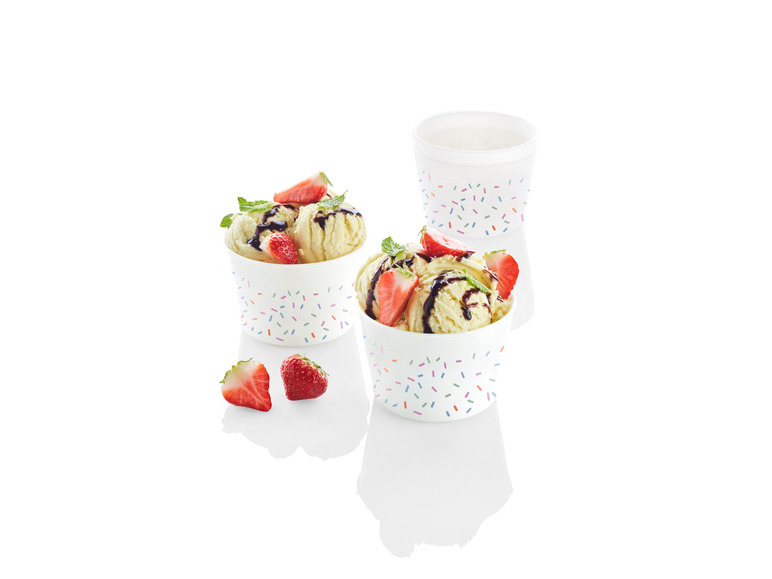 ERNESTO® Eisbecher-Set \ Sundae-Waffelbecher-Set \ Trinkbecher-Set, BPA-frei Sonderangebot der Fabrik