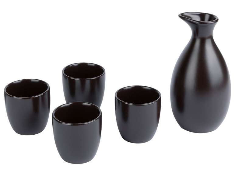 ERNESTO® Sake-Set, 5-teilig, Steingut 50% Rabatt für begrenzte Zeit