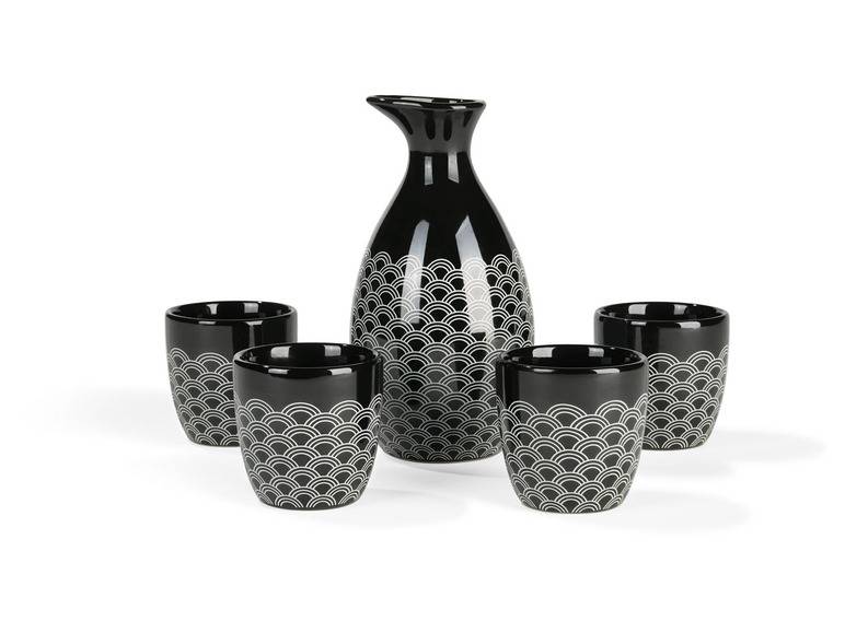 ERNESTO® Sake-Set, 5-teilig, Steingut 50% Rabatt für begrenzte Zeit