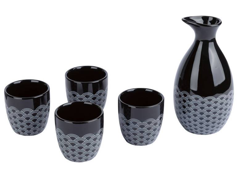 ERNESTO® Sake-Set, 5-teilig, Steingut 50% Rabatt für begrenzte Zeit