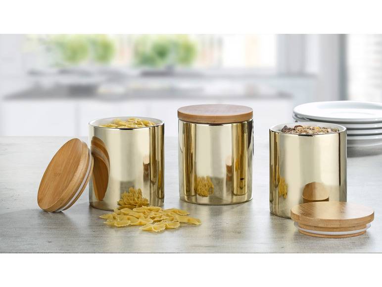 Esmeyer Porzellandosen mit Bambusdeckel 3er Set Zeitlich begrenztes Angebot