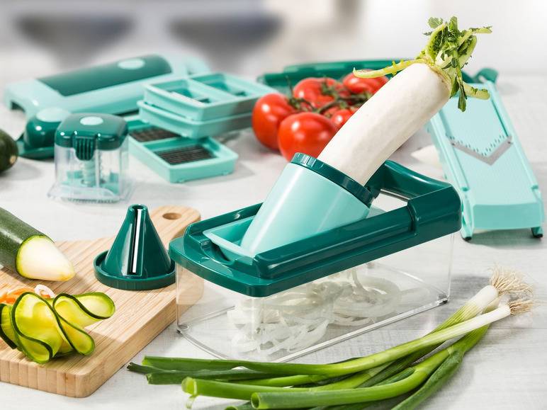 Genius Nicer Dicer »Fusion Smart«, 16-teilig, 1,25 l Auffangbehälter, Klingen aus Edelstahl Neuheiten