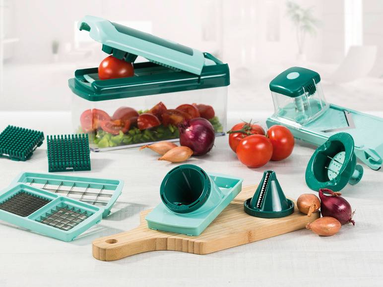 Genius Nicer Dicer »Fusion Smart«, 16-teilig, 1,25 l Auffangbehälter, Klingen aus Edelstahl Neuheiten