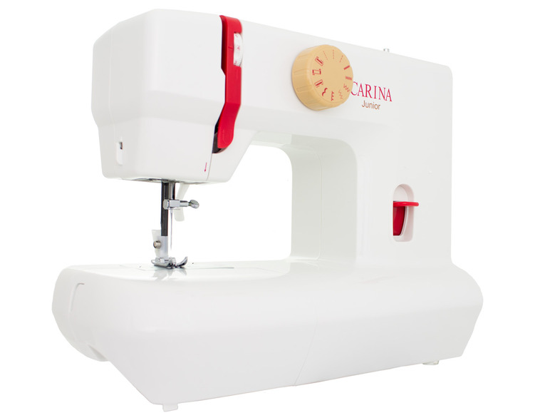 Carina Mechanische Nähmaschine »Junior«, Einsteigermodell, 6 Stichprogramme, mit Hülle Kauf eins, bekomm eins gratis