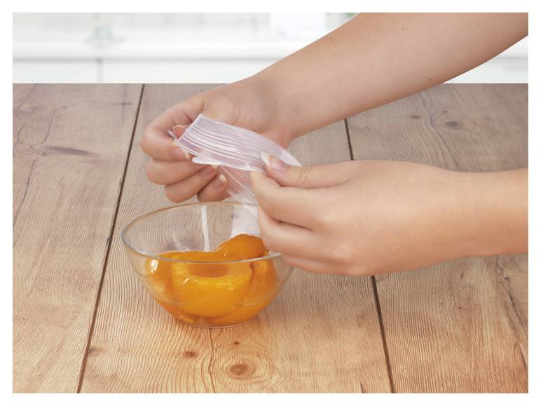 GOURMETmaxx Flexible Silikondeckel, 12 Stück , transparent Blitzverkäufe