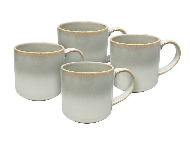 vanWell Kaffeebecher 4erSet 38cl mit Farbglasur Steingut Räumungsverkauf