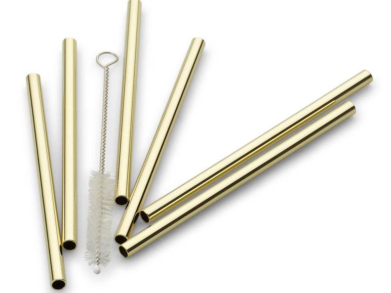 ECHTWERK Strohhalme Edelstahl 6tlg Super Sparpreis
