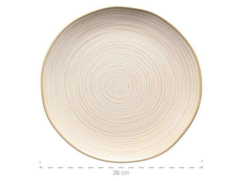 MÄSER Serie Nottingham, Vintage Teller-Set für 4 Personen, 8-teiliges Tafel-Service mit Speiseteller und Suppenteller im Retro-Look, Beige, Steinzeug Saisonschlussverkauf