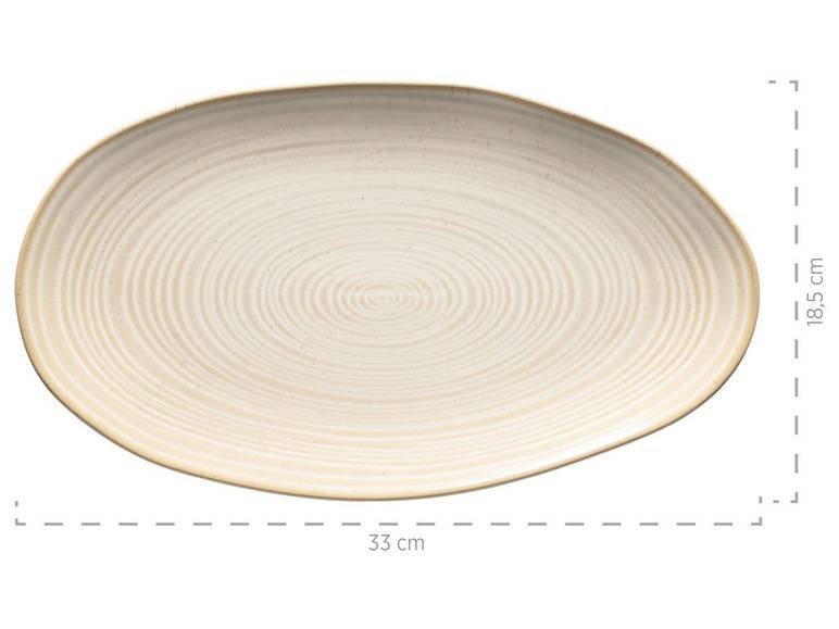 MÄSER Serie Nottingham, Set aus 3 Servierplatten, Servierteller in 3 Größen im Vintage-Look, Beige, Steinzeug Cyber Monday