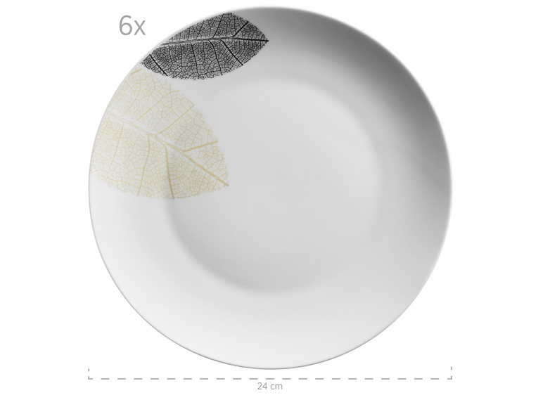 MÄSER Serie Jona, Hübsch dekoriertes Geschirr Set für 6 Personen, 30-tlg Kombiservice, mit randlosen Formen Discount Store für neue Produkte
