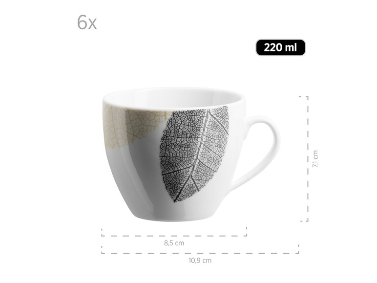 MÄSER Serie Jona, Hübsch dekoriertes Geschirr Set für 6 Personen, 30-tlg Kombiservice, mit randlosen Formen Discount Store für neue Produkte