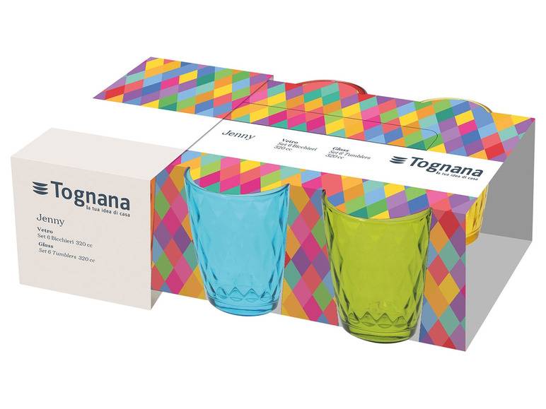 Tognana Gläserset, farbig, 320ml Fabrik Onlineshop