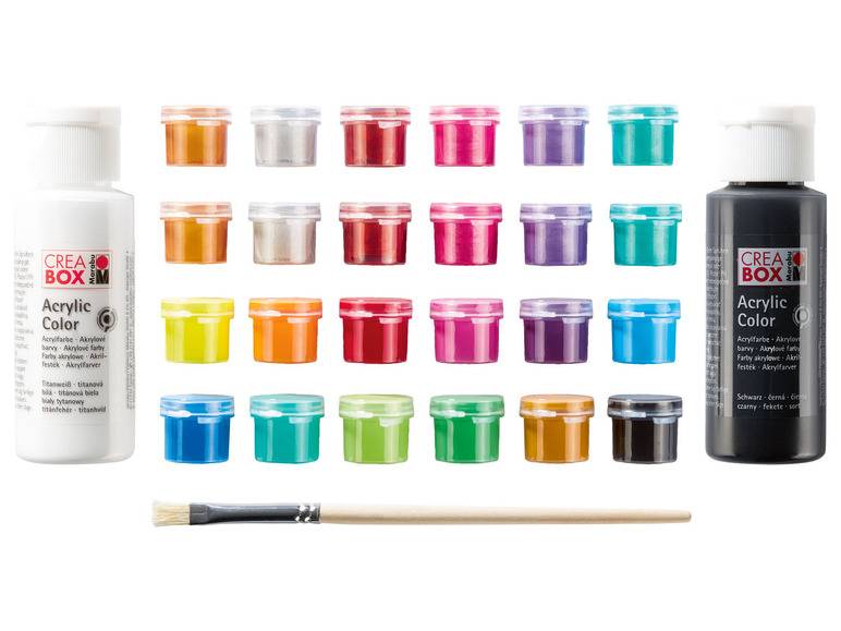 Marabu CREABOX Acrylfarben »Mini«, 27-teilig, inkl. Pinsel Günstig kaufen
