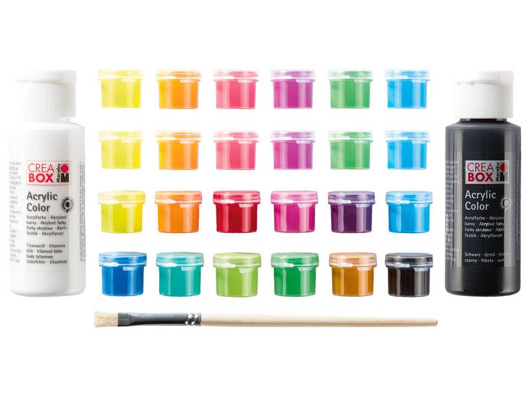 Marabu CREABOX Acrylfarben »Mini«, 27-teilig, inkl. Pinsel Günstig kaufen