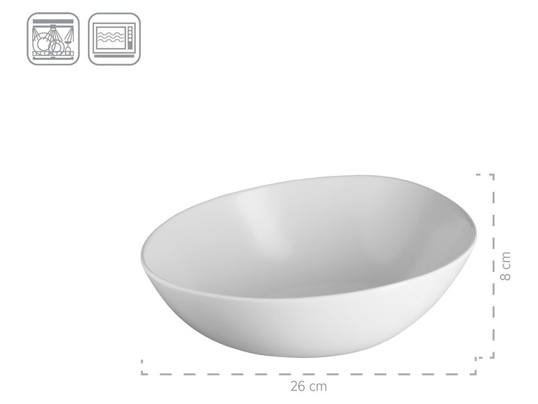 MÄSER Serie Glendale, Schalen Set 3-teilig, moderne hochwertige Servierschalen in verschiedenen Größen, Müslischale, Suppenschüssel, Salatschüssel, matt lasiert, Keramik, Schwarz / Weiß / Grau Kostenlose Rückgabe