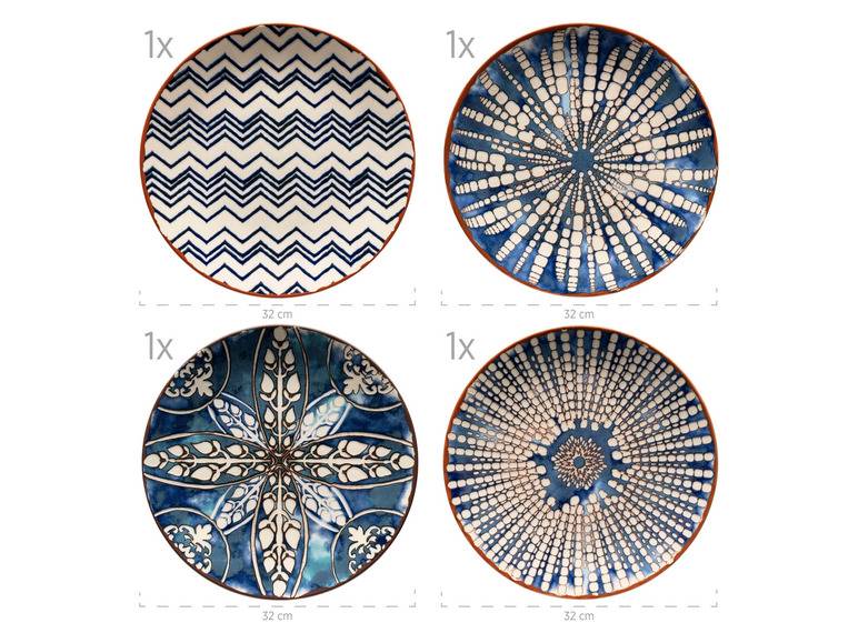 MÄSER Platzteller-Set »Iberico Blue«, 4-teilig, 4 Designs Rabatt