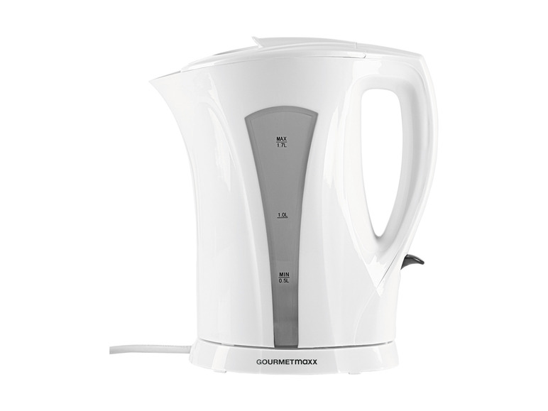 GOURMETmaxx Wasserkocher 1,7 l 2200W weiß/grau Großer Ausverkauf