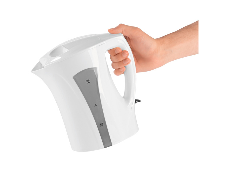 GOURMETmaxx Wasserkocher 1,7 l 2200W weiß/grau Großer Ausverkauf
