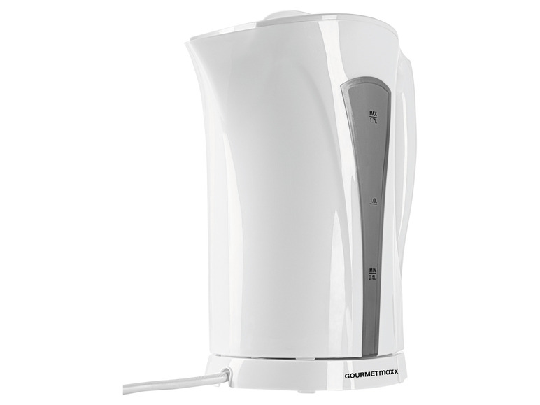GOURMETmaxx Wasserkocher 1,7 l 2200W weiß/grau Großer Ausverkauf