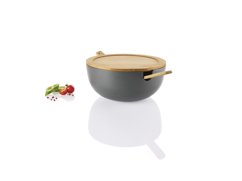 ERNESTO® Salatschüssel-Set, mit Bambus-Deckel, 4-teilig Super Sparpreis
