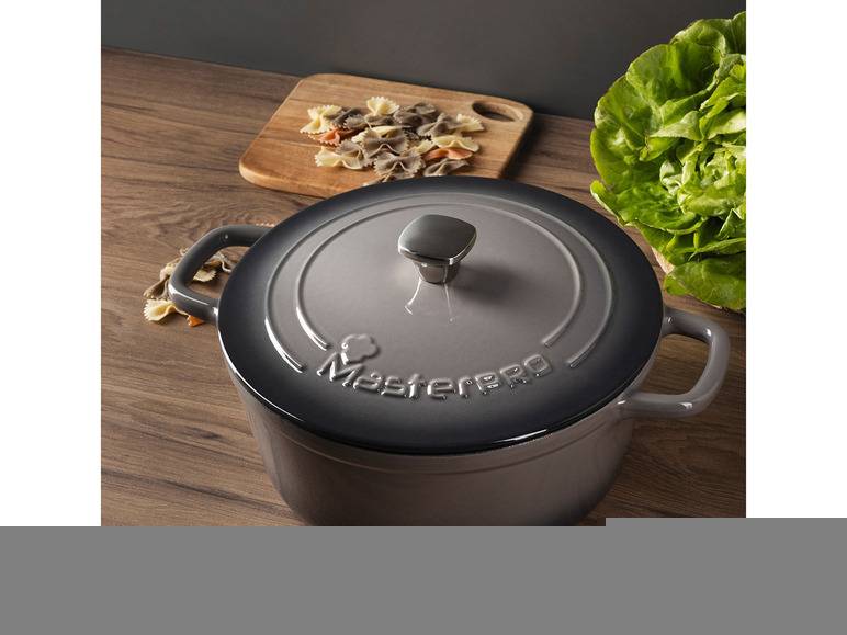 Masterpro Kasserolle, Gusseisen, mit Deckel, Ø 27 cm Letzte 2 Tage
