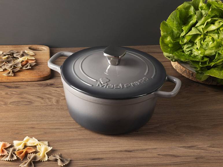 Masterpro Kasserolle, Gusseisen, mit Deckel, Ø22 cm Black Friday Preise