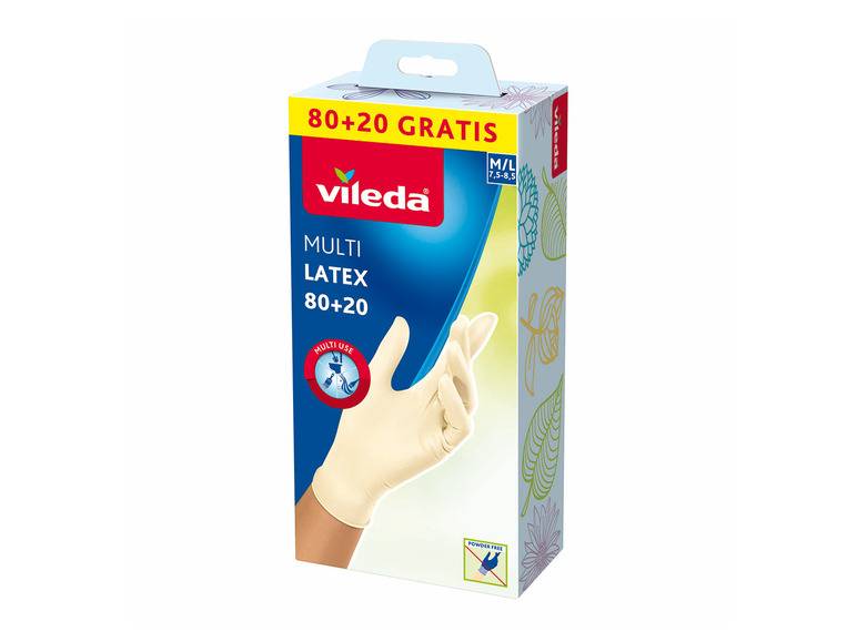 Vileda Multi Latex Latex Einweghandschuhe, 80+20 Design M/L Fabrikpreis