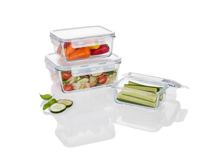 ERNESTO® Glas-Frischhaltedosen, 3-teilig Riesige Ersparnisse