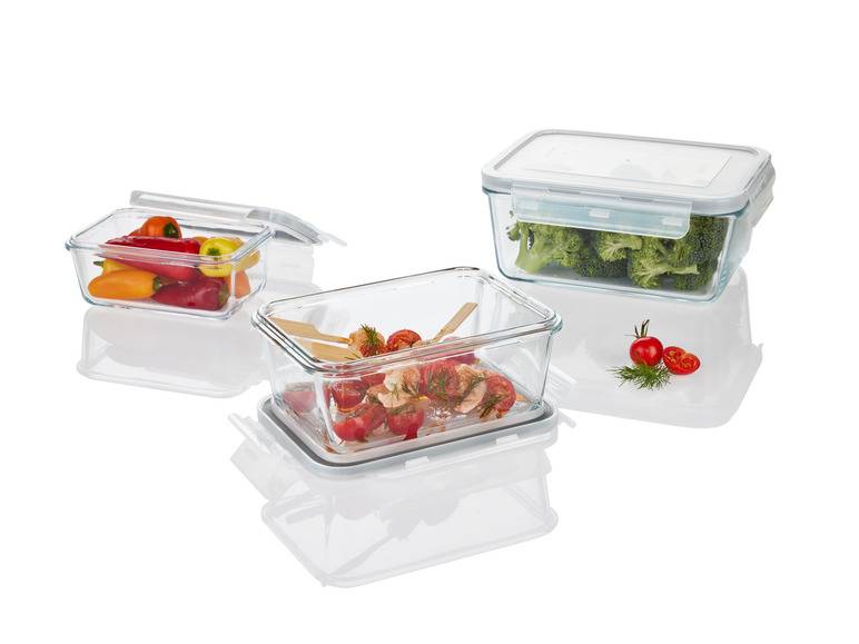 ERNESTO® Glas-Frischhaltedosen, 3-teilig Riesige Ersparnisse