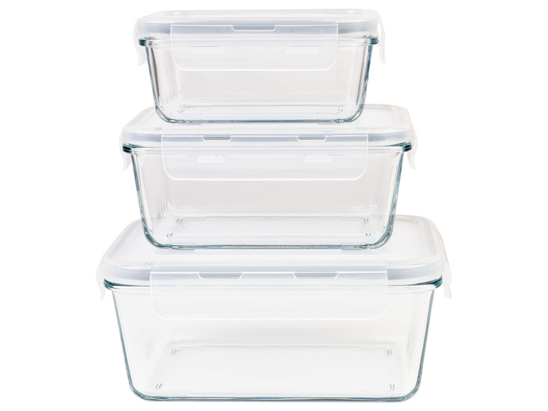 ERNESTO® Glas-Frischhaltedosen, 3-teilig Riesige Ersparnisse