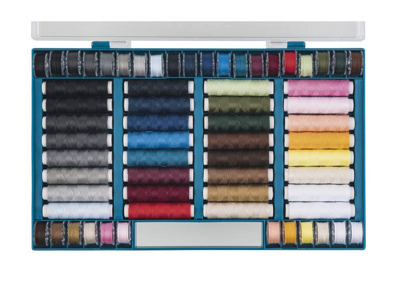 crelando® Nähgarn-Set, Modefarben, 64-teilig Bis zu 55% Rabatt